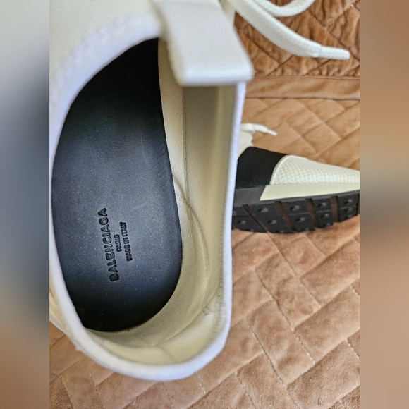 Balenciaga EU 42 US 9 UK 8 Race Runners Black White Blanc Noir Speed Track ITALY - Picture 7 of 13